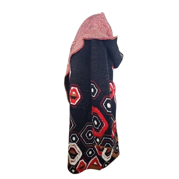 MAXSPORT Aztec Boho Mid Length Knitted Sweater Cardigan Size M - Picture 5 of 12